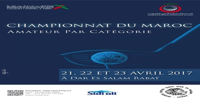 Golf Maroc, Lien permanent : Championnat du Maroc Amateur par Catégorie  21, 22 et 23 Avril 2017  Royal Golf Dar Es Salam
